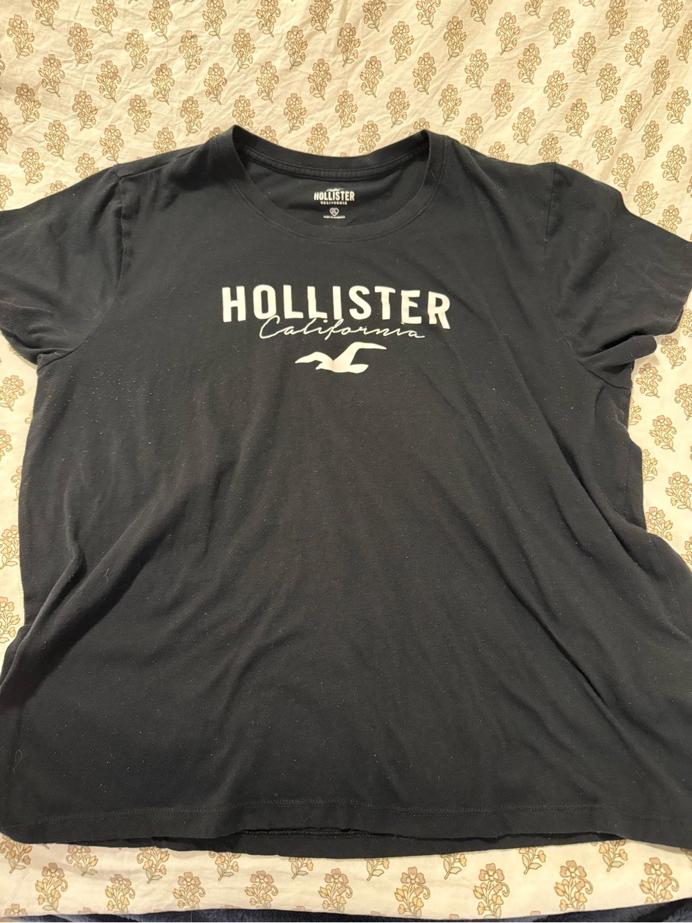 Hollister Black Short Sleeve Logo Tee